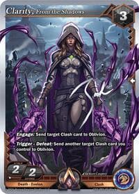 Clarity, From the Shadows - Champion Deck: Zach Bunn - Alpha Clash card