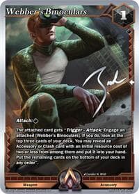 Webber's Binoculars - Champion Deck: Zach Bunn - Alpha Clash card
