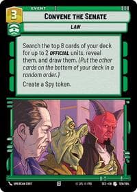 Convene the Senate - Secrets of Power - Star Wars: Unlimited card