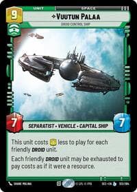 Vuutun Palaa - Droid Control Ship - Secrets of Power - Star Wars: Unlimited card