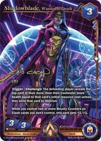 Shadowblade, Warden of Death (Iconic Rare) - Echoes of Eternity - Alpha Clash card