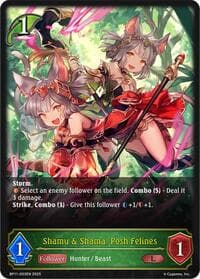 Shamu & Shama, Posh Felines - BP11: Bullet of Fate - Shadowverse: Evolve card