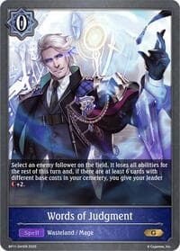 Words of Judgment - BP11: Bullet of Fate - Shadowverse: Evolve card