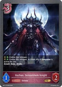 Hazhan, Demonblade Knight - BP11: Bullet of Fate - Shadowverse: Evolve card