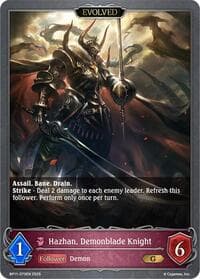 Hazhan, Demonblade Knight (Evolved) - BP11: Bullet of Fate - Shadowverse: Evolve card