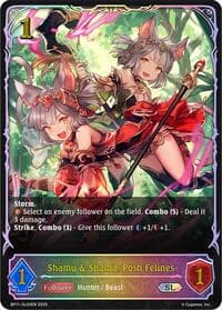 Shamu & Shama, Posh Felines (SL) - BP11: Bullet of Fate - Shadowverse: Evolve card