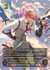 Maiser, Neighborhood Hero (U) - BP11: Bullet of Fate - Shadowverse: Evolve card