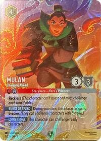 Mulan - Charging Ahead (Foil) - Disney Lorcana Promo Cards - Disney Lorcana card