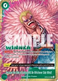 Because the Side of Justice Will Be Whichever Side Wins!! (Winner Pack 2025 Vol. 4) - One Piece Promotion Cards - One Piece Card Game card