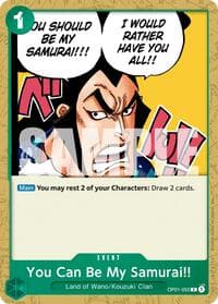 You Can Be My Samurai!! (Reprint) - Premium Booster -The Best- Vol. 2 - One Piece Card Game card