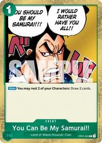 You Can Be My Samurai!! (Pirate Foil) - Premium Booster -The Best- Vol. 2 - One Piece Card Game card