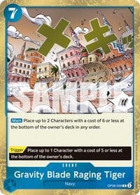 Gravity Blade Raging Tiger (Reprint) - Premium Booster -The Best- Vol. 2 - One Piece Card Game card