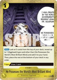 He Possesses the World's Most Brilliant Mind (Pirate Foil) - Premium Booster -The Best- Vol. 2 - One Piece Card Game card