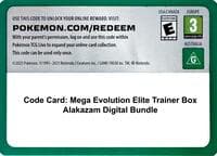 Code Card - Mega Evolution Elite Trainer Box Alakazam Digital Bundle - ME01: Mega Evolution - Pokemon card
