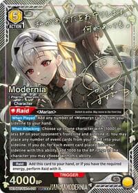 Modernia (019) (SR***) - UE14BT: GODDESS OF VICTORY: NIKKE - Union Arena card