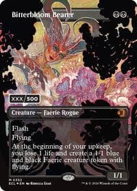 Bitterbloom Bearer (Borderless) (Serial Numbered) - Lorwyn Eclipsed - Magic: The Gathering card