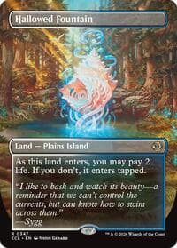 Hallowed Fountain (Borderless) - Lorwyn Eclipsed - Magic: The Gathering card