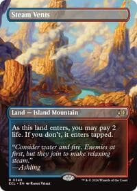 Steam Vents (Borderless) - Lorwyn Eclipsed - Magic: The Gathering card