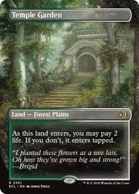 Temple Garden (Borderless) - Lorwyn Eclipsed - Magic: The Gathering card