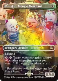 Stiltzkin, Moogle Merchant (Borderless) (Chocobo Track Foil) - FINAL FANTASY - Magic: The Gathering card