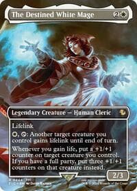 The Destined White Mage (Borderless) - Commander: FINAL FANTASY - Magic: The Gathering card