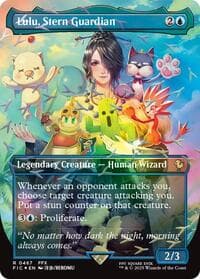 Lulu, Stern Guardian (Borderless) (Chocobo Track Foil) - Commander: FINAL FANTASY - Magic: The Gathering card