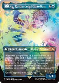 Rikku, Resourceful Guardian (Borderless) (Chocobo Track Foil) - Commander: FINAL FANTASY - Magic: The Gathering card