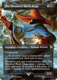 The Destined Black Mage (Borderless) - Commander: FINAL FANTASY - Magic: The Gathering card