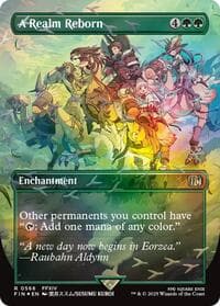 A Realm Reborn (Borderless) (Chocobo Track Foil) - FINAL FANTASY - Magic: The Gathering card