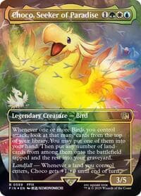 Choco, Seeker of Paradise (Borderless) (Chocobo Track Foil) - FINAL FANTASY - Magic: The Gathering card