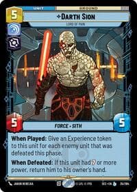 Darth Sion - Lord of Pain - Secrets of Power - Star Wars: Unlimited card