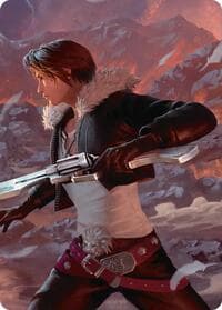 Squall, Gunblade Duelist Scene Art Card - Art Series: FINAL FANTASY - Magic: The Gathering card