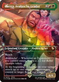 Barret, Avalanche Leader (Borderless) (Chocobo Track Foil) - Commander: FINAL FANTASY - Magic: The Gathering card