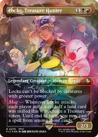 Locke, Treasure Hunter (Borderless) (Chocobo Track Foil) - Commander: FINAL FANTASY - Magic: The Gathering card