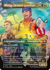 Wakka, Devoted Guardian (Borderless) (Chocobo Track Foil) - Commander: FINAL FANTASY - Magic: The Gathering card