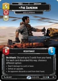 Poe Dameron - Quick to Improvise - Sector and Regional Promos: Season 1 - Star Wars: Unlimited card