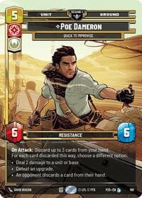 Poe Dameron - Quick to Improvise (168) - Sector and Regional Promos: Season 1 - Star Wars: Unlimited card