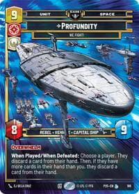 Profundity - We Fight! (169) - Sector and Regional Promos: Season 1 - Star Wars: Unlimited card