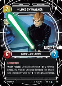 Luke Skywalker - Jedi Knight (Finalist) - Sector and Regional Promos: Season 1 - Star Wars: Unlimited card