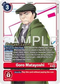 Goro Matayoshi - Hackers' Slumber Release Event Cards - Digimon Card Game card