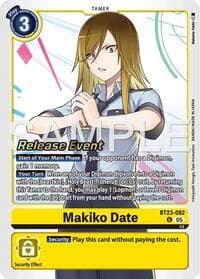 Makiko Date - Hackers' Slumber Release Event Cards - Digimon Card Game card