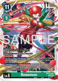 Rosemon - Hackers' Slumber Release Event Cards - Digimon Card Game card