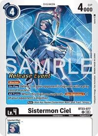 Sistermon Ciel - Hackers' Slumber Release Event Cards - Digimon Card Game card