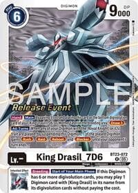 King Drasil_7D6 - Hackers' Slumber Release Event Cards - Digimon Card Game card