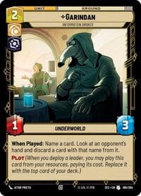 Garindan - Information Broker - Secrets of Power - Star Wars: Unlimited card