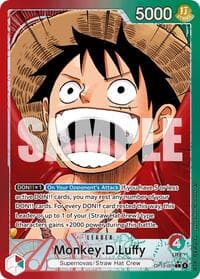 Monkey.D.Luffy (001) (Alternate Art) - Carrying On His Will - One Piece Card Game card