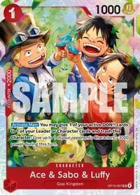 Ace & Sabo & Luffy - Carrying On His Will - One Piece Card Game card
