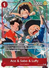 Ace & Sabo & Luffy (Alternate Art) - Carrying On His Will - One Piece Card Game card