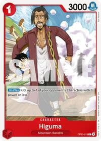Higuma - Carrying On His Will - One Piece Card Game card