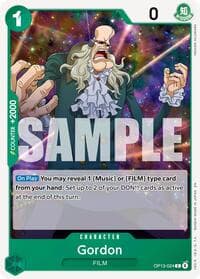 Gordon - Carrying On His Will - One Piece Card Game card